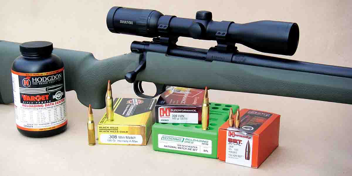 A Swarovski Z6 1.7-10x 42mm variable scope was used to evaluate accuracy of the Howa Model 1500 Hogue .308 Winchester.